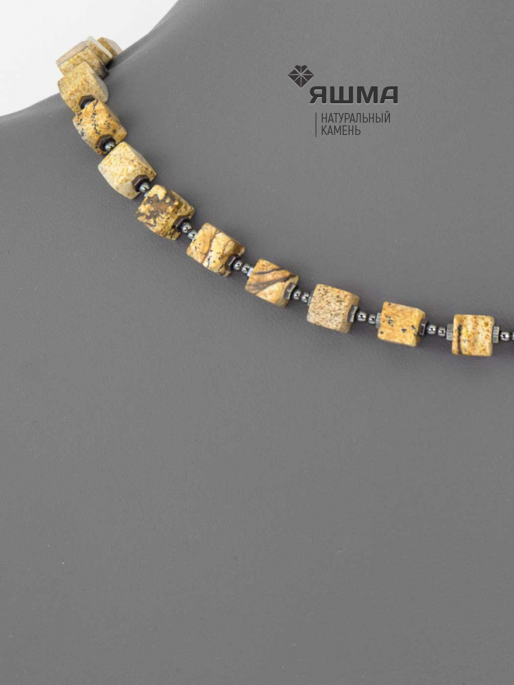 Бусы яшма "sahara" 45 см 01371