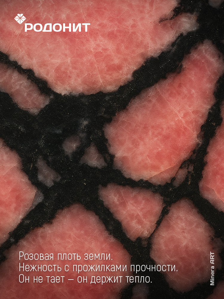 Бусы родонит 43 см 04079