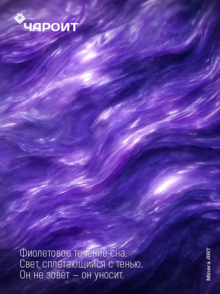 Бусы чароит 44 см 03377